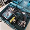 Image 3 : CASED MAKITA 18V LITHIUM ION CORDLESS IMPACT DRILL W/ CHARGER AND 2 BATTERIES