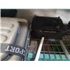 Image 2 : LOT OF SPORTS BAG, CURLING BROOM, HORSESHOES, AND LUGGAGE BAGS