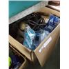 Image 2 : LARGE BOX OF ESTATE GOODS AND CLEANING BRUSHES