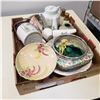Image 1 : TRAY OF CHINA, CERAMICS, SALT AND PEPPER SHAKERS