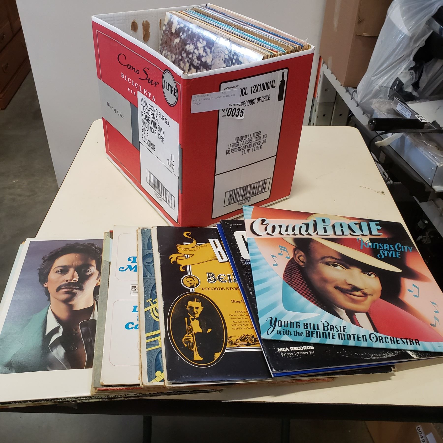BOX OF RECORDS COUNT BASIE AND OTHERS