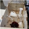 Image 2 : CRYSTAL BASKET RUBY GLASS CREAM AND SUGAR AND JUG AND BOWL