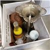 Image 2 : LOT OF LAMPS, COLLECTABLES, GLASSES AND MIRROR