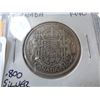 Image 2 : 3 CANADIAN SILVER WAR TIME 50 CENT 1940, 1943, 1945 - .800 SILVER