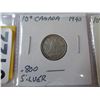 Image 2 : 11 CANADIAN SILVER DIME KING GEORGE VI 1940-1951 .800 SILVER