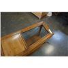 Image 2 : OAK GLASS TOP SOFA TABLE