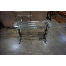 MODERN GLASS TOP DESK