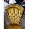 Image 2 : PAIR OF CARVED WOOD BUTTON BACK CHAIRS