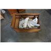 Image 2 : LARGE WOOD TRUNK WITH CONTENTS