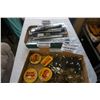 Image 1 : COLLECTABLE TOBACCO TINS, ANTIQUE DRESSER HANDLES AND BBQ UNIVERSAL TUBE BURNERS