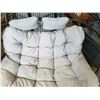 Image 3 : BRAND NEW OUTDOOR RATTAN FOLDABLE DOUBLE HANGING CHAIR W/ LIGHT GREY CUSHIONS - RETAIL $1299