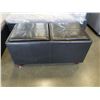 Image 2 : LEATHER LOOK STORAGE BENCH W/ FLIP TOP TRAYS