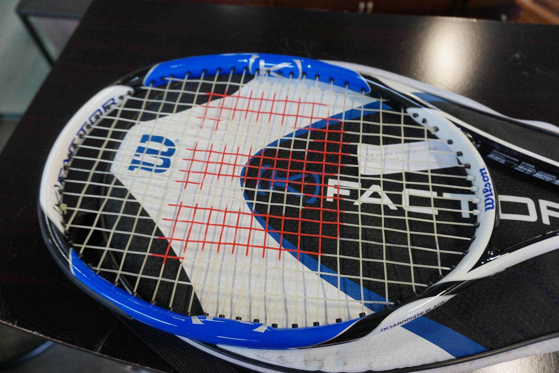 AS NEW WILSON K-FACTOR TENNIS RACQUET W/ CASE