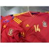 Image 2 : 2 SPAIN NATIONAL TEAM SOCCER JERSEYS SIZE CH AND L