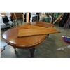 Image 1 : ANTIQUE CRANK OPERATED DINING TABLE WITH CRANK AND 2 LEAFS