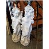 Image 2 : PAIR OF 2FT TALL CEMENT HARDWIRED GARDEN LANTERNS