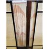 Image 2 : 2 WOOD AND WICKER ROOM DIVIDERS AND WOOD FABRIC MUSHROOM PATTERN ROOM DIVIDERS