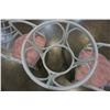 Image 2 : ROUND WHITE PATIO TABLE W/ 2 CHAIRS - NEEDS GLASS FOR TABLE