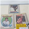 Image 2 : 3 OPEE-CHEE HOCKEY ROOKIES CARDS 1970/71 RICHARD MARTIN 1988 J. NIEUWENDIK TREVER LINDEN
