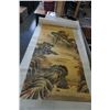 Image 2 : LARGE VINTAGE CHINESE SCROLL ON XUAN PAPER - SIGNED BY ARTIST