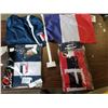 Image 1 : FRANCE SOCCER JERSEY, SHORTS, SCARF AND CAR FLAG