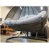Image 13 : FLOOR MODEL MODERN RATTAN OUTDOOR DOUBLE HANGING CHAIR W/ CHARCOAL CUSHIONS - RETAIL $1799 AND RATED