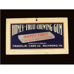 Honey Fruit Chewing Gum Sign