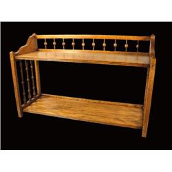 Stick and Ball Oak Double Shelf