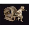 Image 1 : Silver Plate Napkin Ring, Boy/Sled