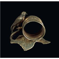 Silver Plate Napkin Ring, Bird