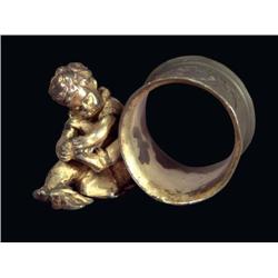 Silver Plate Napkin Ring, Boy