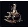 Image 1 : Silver Plate Napkin Ring, Cherub/Flower