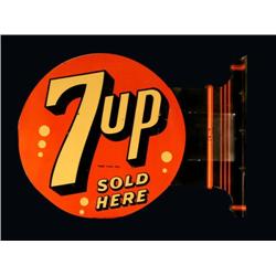 7-Up Tin Flange Sign