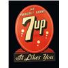 Image 1 : 7-UP Die cut cardboard sign