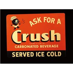 Orange Crush Tin Flange Sign