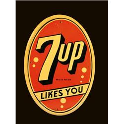 7-UP Self framed tin Sign