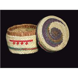 Early Indian Woven Box with lid