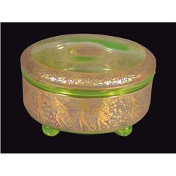 Vaseline Glass Candy Dish