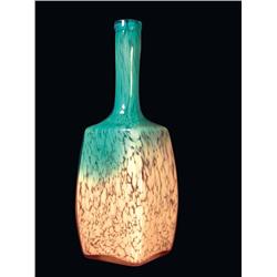 Barber Bottle Mottled Blue and White