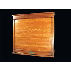 Railroad Oak Ticket Cabinet