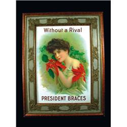 President Braces Paper Sign