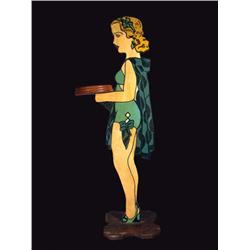 Wood Cut-Out Figure Ashtray