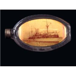 Label Under Glass Pocket Flask