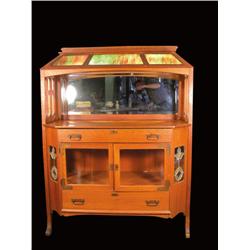 Mission Sideboard w/slag glass
