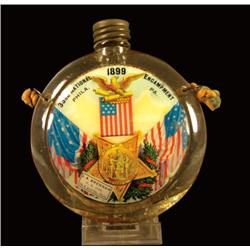 Label Under Glass Military Flask