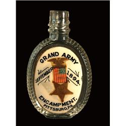 Label Under Glass Military Flask