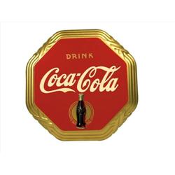 Coca Cola Embossed Tin Sign