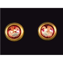 Pair of Bridle Rosettes w/Eagles