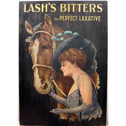 Lashes Bitters Wood Sign