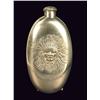 Image 1 : Silver Flask Native American Motif